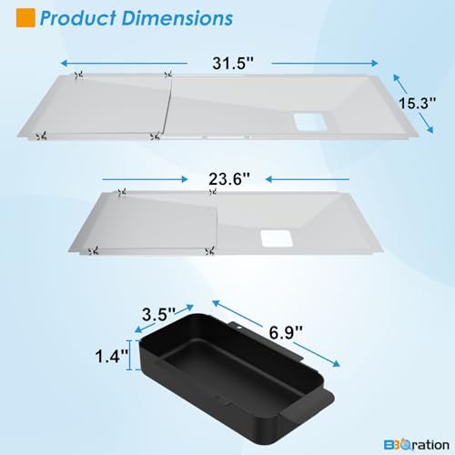 Image of Universal Grease Tray with Catch Pan for Nexgrill Replacement Parts 720-0830H 720-0882A, Charbroil, Dyna Glo, Kenmore, Expect Grill, Drip Pan for 3 /4 /5 Burner Gas Grill