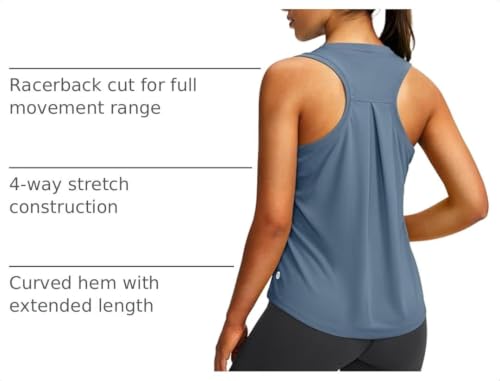 Image of G Gradual Women's Workout Tops Racerback Athletic Tank Tops