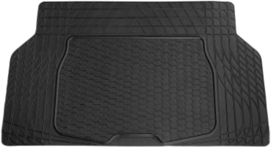 Suzec 3039S - Universal Dustproof, Waterproof, Foldable, Trimmable Antiskid Car Dicky, Trunk, Boot Mat for All Cars (Size: Small, Colour: Black) | Polyvinyl Chloride
