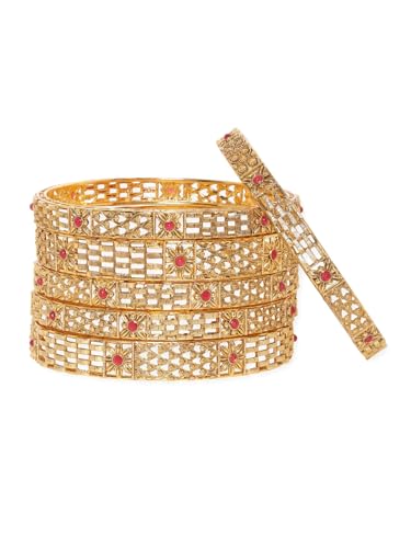 See full amazon price history chart for Rubans Set Of 6 Gold Plated Filigree Stone Studded Bangles Rubans Set Of 6 Gold Plated Filigree Stone Studded Bangles (B0D73WSWQZ) Amazon Price History, Amazon Price Tracker
