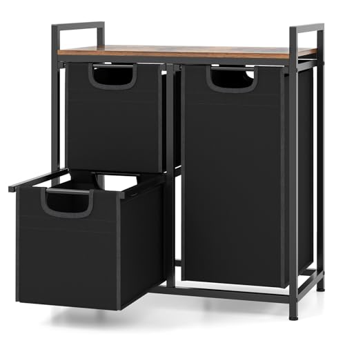 # Cesto multifunzionale # Dotato di un pratico ripiano superiore integrato, questo versatile cesto offre spazio aggiuntivo per prodotti per l'igiene e asciugamani. Che venga utilizzato in camera da letto, bagno o lavanderia, questo organizzatore aiuta a mantenere il bucato in ordine e aggiunge un tocco di sofisticatezza allo spazio.