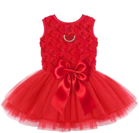 Dog Wedding Dress Pet Princess Tulle Outfit Girls Doggie Puppy Dr...