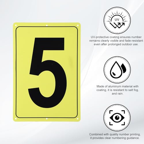 Panneau Numéroté Métal Robuste Plaque Aluminium Résistante Intérieur