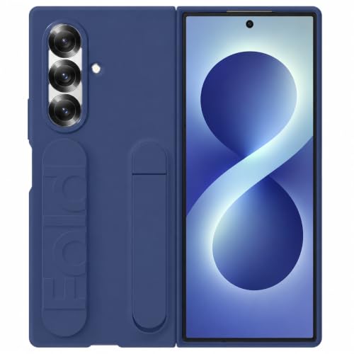 Image of Hybird Shockproof Mobile Back Cover Case for Samsung Galaxy Z Fold 8 Ultra Case with Wrist Band Strap, Stand Case Galaxy Z Fold8 Ultra 5G Cover