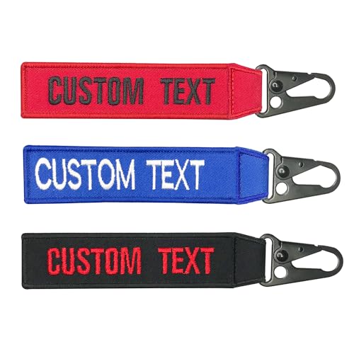 mvcen Personalized Embroidery Keychain, Custom Name Tag Personalized Keychain Custom Luggage Tags...