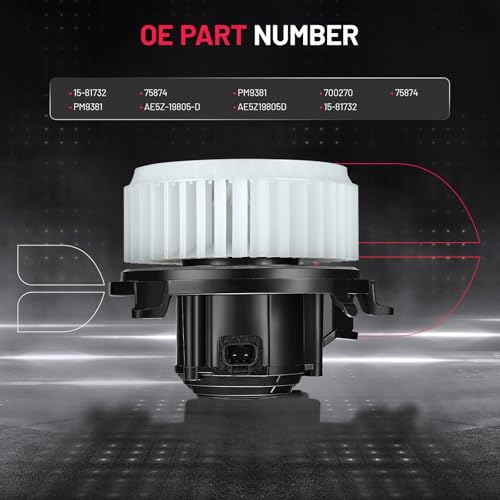 Image of BDFHYK AC Heater Blower Motor Fan 700270 Compatible with 2010-2012 Fusion 2010-2012 Lincoln MKZ 2010-2011 Mercury Milan,HVAC Blower Motors Replacement for 15-81732 PM9381 75874 AE5Z19805D