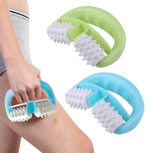 Masajeador De 2 Piezas, Masajeador De Rodillos Manual, Masajeador Portátil, Mini Masajeador, Masajeador Corporal