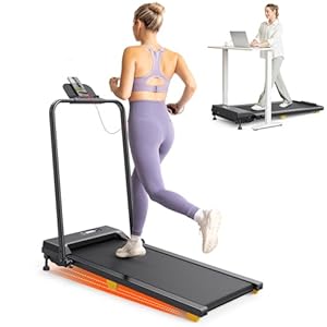 SYSURO Walking Pad, Compact Under Desk Treadmill for Home, 3 in 1 Foldable Treadmill with Remote Control, Walking Pad for Home and Office