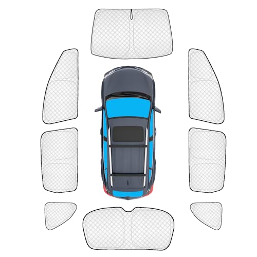 Image of KMF 8pcs Thicken Sun Shades for Honda CR-V 2017-2022 Accessories, CRV Sunshade Full Car Window Covers for Windshield Side Rear, UV Block and Blackout Privacy for Camping Outdoor