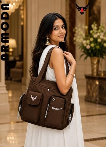 Image of ARMODA Double Pockets Glamour: Stylish Shoulder Bag for Ladies