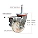 M20 Threaded Stem Casters, 4/5/6 inch Nylon Industrial Castors, Machine Equipment Swivel Casters with Brake, Heavy Duty Bearing Stem Casters Wheels, Set of 4 (5inch,M20x60mm)