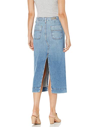 AG Adriano Goldschmied Women's Lana Denim Workwear Midi Length Skirt3