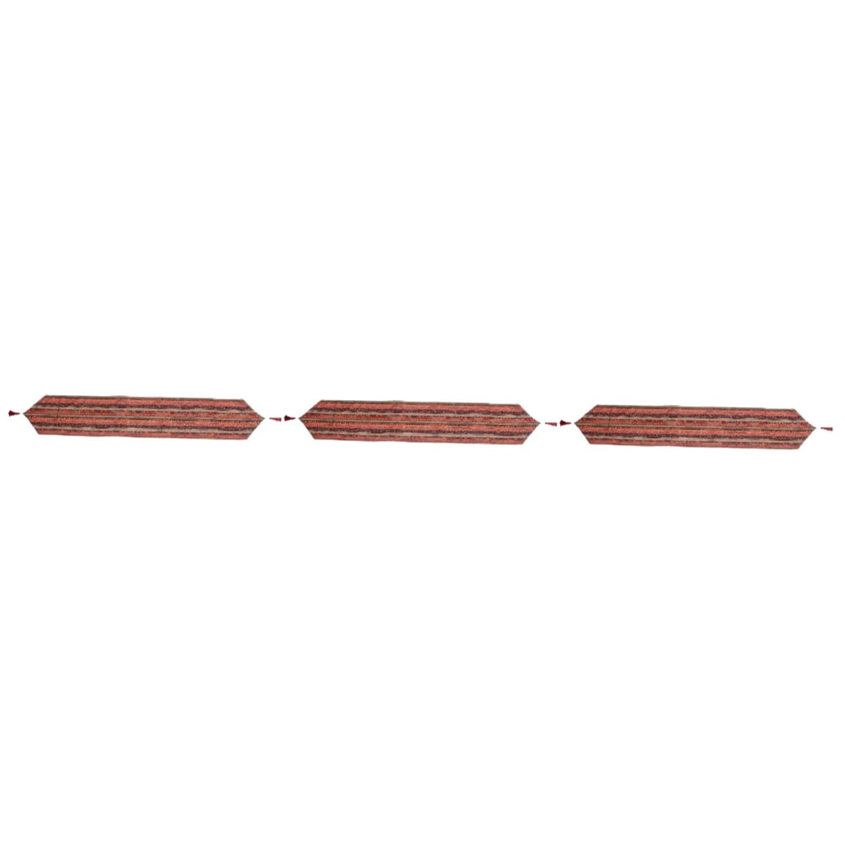 Chemin de table rouge PRETYZOOM en coton pour repas de famille et décoration de fête