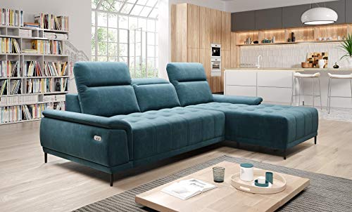 all4all Ecksofa Eckcouch ohne Schlaffunktion mit verstellbaren Kopfstützen...