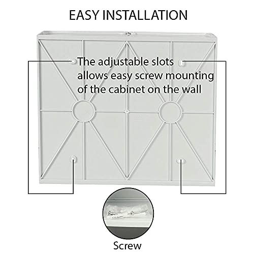 Regalo-Plastic-Bathroom-Cabinet-Medium-Grey Regalo Plastic Bathroom Cabinet (Medium, Grey)