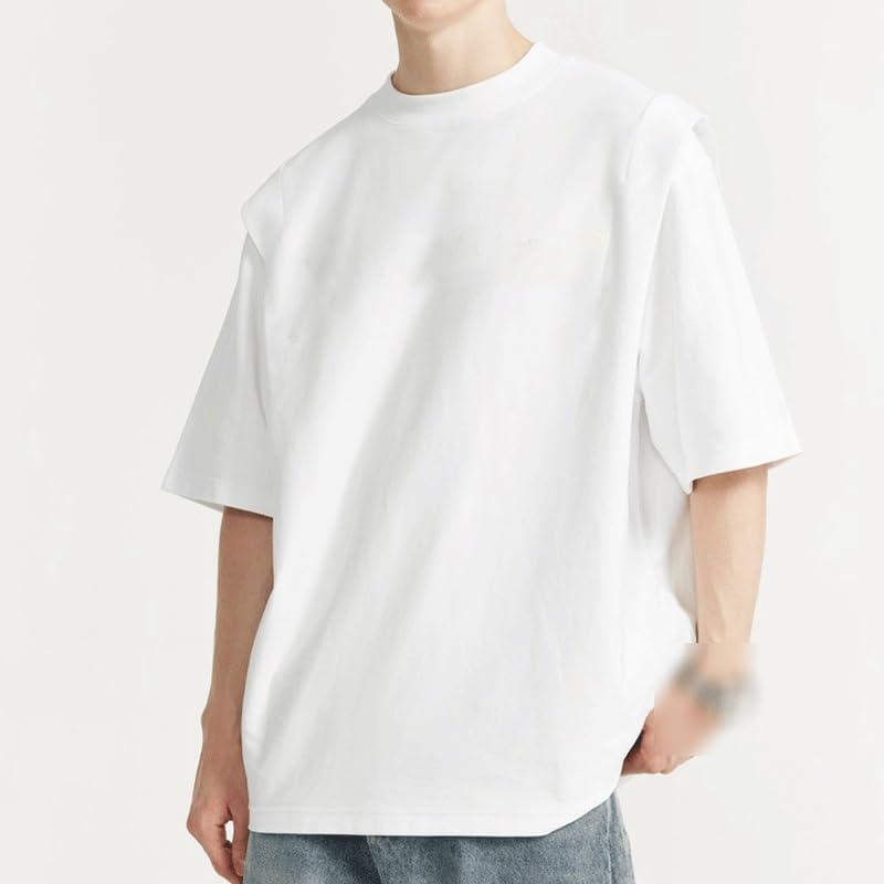 HBJWOV Men's Outdoor Loose Short-Sleeved Fashion Breathable Round-Neck T-Shirt Casual Cotton Quick-Drying Vest