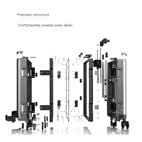 Suitcase All-metal Box, Aluminum-magnesium Alloy Trolley Suitcase, Caster Suitcase, Men's And Women's Suitcase Suitcase Tags(Gray)3