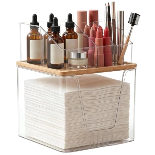 Support de maquillage de bureau en acrylique pour organiser le comptoir de votre salle de bain