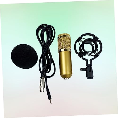 Microphone à condensateur de studio avec membrane large et XLR plaqué or