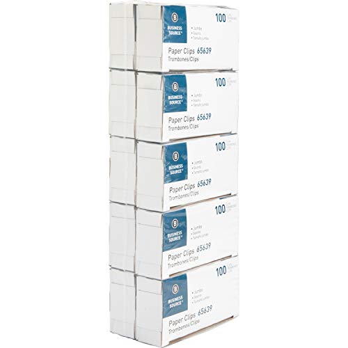 Business Source Paper Clips, Jumbo, .041 Wire Gauge, 1000/ Pack, 41 Mile (65639) - Image 4