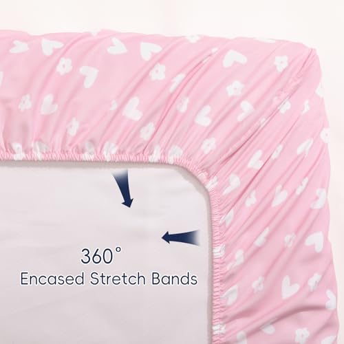 Image of PHF 3 Pack Soft Mini Crib Sheets, Butterfly Pack N Play Sheets for Baby Girls, No Slip Universal Fit for Pack N Play, Playard, Portable and Mini Crib Mattresses, Butterfly