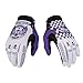 Fast passion Motorcycle Gloves for Men Women,Full Finger Mountain Dirt Bike,Motocross Gloves Anti-Slip MX MTB ATV BMX Road Racing,Biking,Riding Cycling (White/Purple01, L)