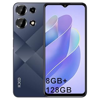 KXD A10 Téléphone Portable 8Go+128Go/ TF 256Go, Octa Core, Écran 6.6" HD+, 13MP+8MP, 4500mAh, Android 13 Smartphone Pas Cher Dual SIM 4G, Fingerprint/Face ID/GPS/WiFi 5G/2Ans Garantie-Bleu