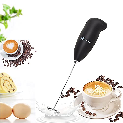 Runmrihr Espumadores de leche nespresso, Espumador leche electrico, mezclador de bebidas, batidor de huevos con cabezal mezclador de acero inoxidable para café Latte Art, leche de avena