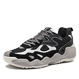 SHAQ Reign Kids Basketball Shoes for Boys and Girls, Kids and Youth High Top Boys Sneakers Size 11 to 7 Little or Big Kid Shoes - Black/Light Grey, 5 Big Kid