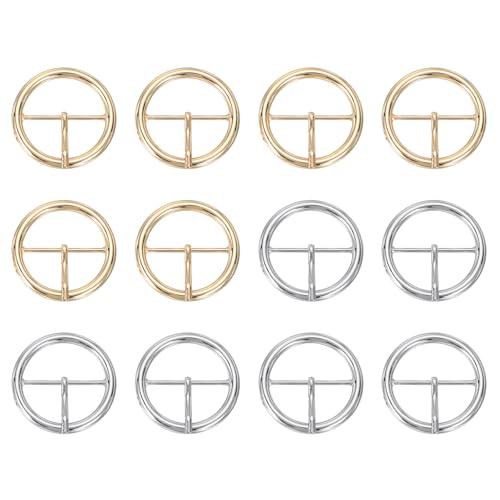 Boucles de ceinture à broche unique avec barre centrale ronde pour matériel créatif