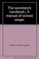 The secretary's handbook;: A manual of correct usage, B0008799PC Book Cover