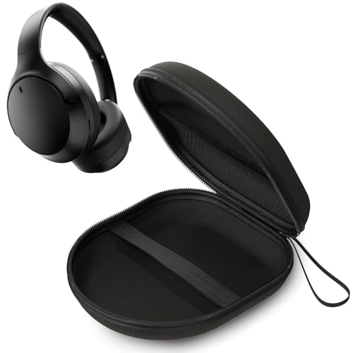 Image of Sounce Headphone Case Compatible with GOBOULT Q Over Ear Bluetooth Headphones | Portable Carrying Case Cover | Hard EVA Shell Travel Storage Case with Shockproof and Premium Protective Cover (Black)