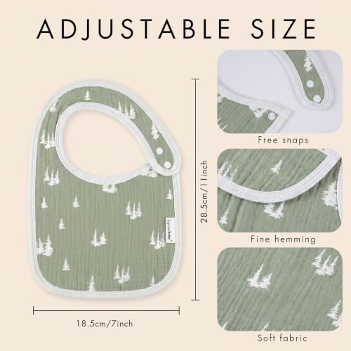 Image of Muslin Baby Bibs for Drooling and Teething,Bibs for Boys Girls