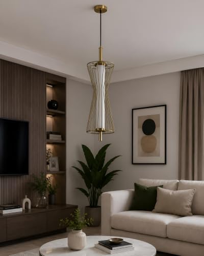 Image of FILLISKA Luxurious Hanging /Pendant Light. 3 in 1 Colour Changing (Luxurious Gold Zest-257)