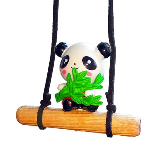 Enfeites de carro,ornamento da panda do balanço | Decoração de charme de carro para espelho retrovis