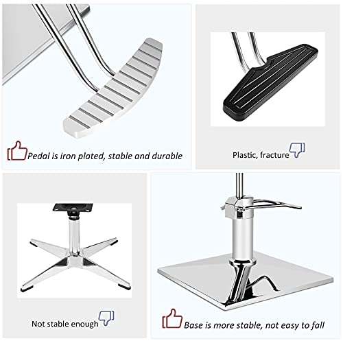 Paddie Hair Stylist Chair For Salon, 360 Degrees Rolling Swivel Barber Chairs All Purpose Beauty Spa Equipment, Max Load Weight 330 Lbs (White) #TOP7