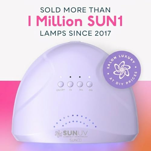 Image of SUNUV UV LED Nail Lamp for Gel Polish, Professional UV Light Nail Dryer with 3 Timer Settings and Auto Sensor, Manicure Acrylic Art Gel Curing Tools Home DIY Salon, Gift for Women, SUNone Purple