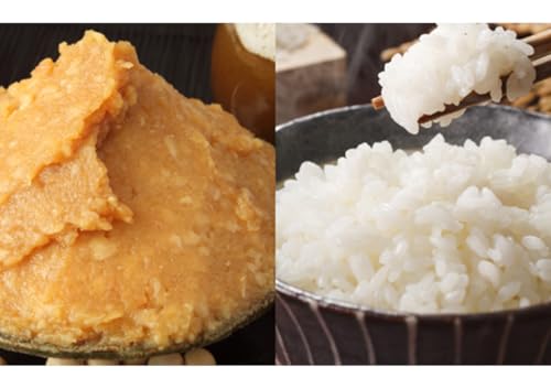 会津の大自然で育った米糀味噌とお米のセット(玄米) 米 お米 おこめ ご飯 ごはん 福島県 西会津町