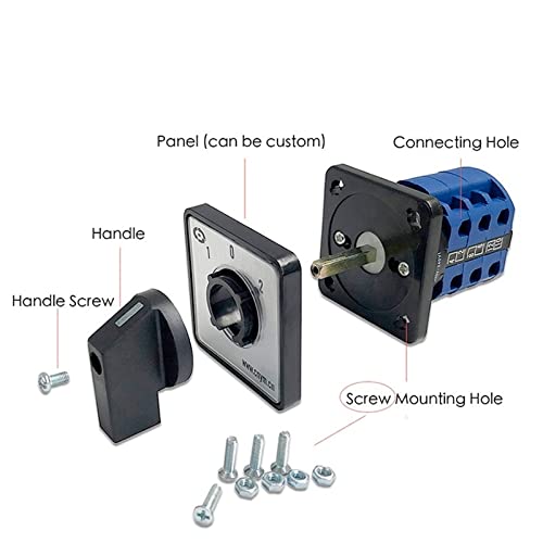 Commutateur triphasé 380V pour sélection de source électrique 20A 3 positions - 4