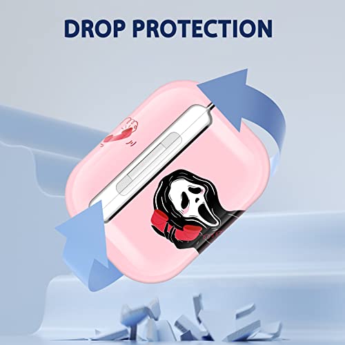 Ulirath Ghost For Airpod Pro 2019 /Pro 2 Case 2022 Skull Funny Fun Design Cases Scary Cute For Airpods Air Pods Pro 2Nd Theme Skeleton Cover Cases Skin For Boys Girls Kids #TOP2