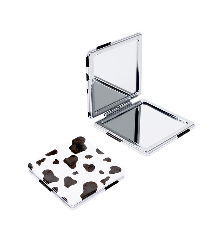 Compact Mirror (Square) | Assorted Designs | 1 Piece Pocket Makeup Mirror | Portable Beauty Accessory