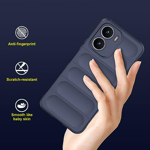 Image of amazon basics Back Case Cover for Vivo Y16 | Compatible for Vivo Y16 Back Cover | Liquid Silicon Magic Case with Camera Protection | Sapphire
