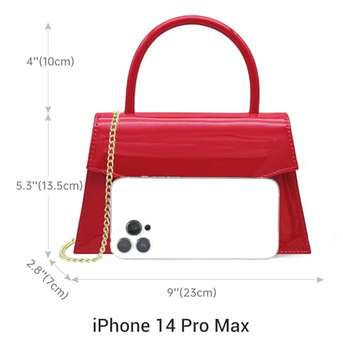 Image of Women's Evening Bag Bridal Party Clutch Purses Cocktail Prom Handbags with Patent Leather