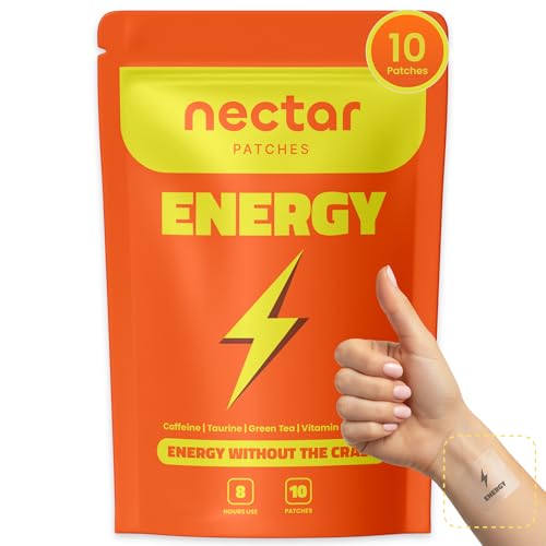 Image of Nectar Energy Patches - Daily Wear Patch with Caffeine, Green Tea & Botanical Blend | 10-Pack Discreet Stick-On Patches for Routine Support