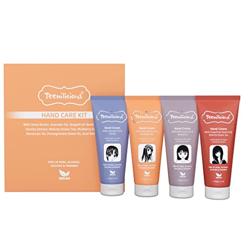 Teenilicious Hand Cream for Women | Winter Cream for Dry and Rough Hand | Vegan | Free from Alcohol, Silicones, Paraben & Sulphates | Skin Moisturizing Cream | All Skins Type – 60gm (Combo of 4)