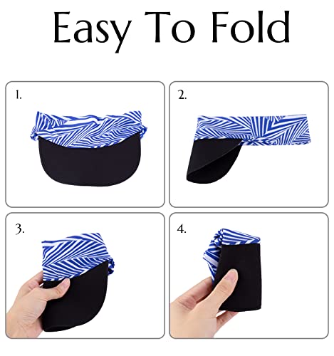 Saniripple Foldable Sun Visor Hats With Upf 50+ Lightweight Sports Sun Cap For Cycling, Running, Hiking Blue And White Stripe #TOP4