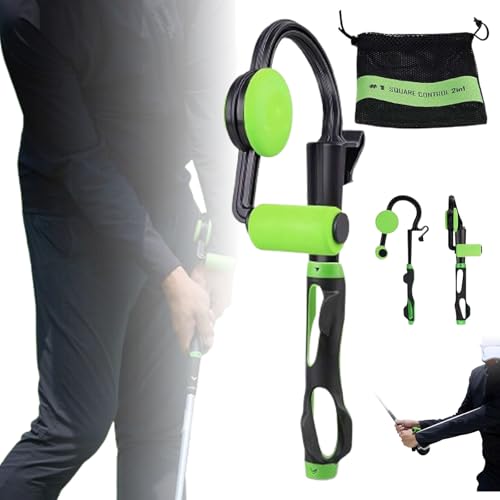 Square-Set Golf Swing Trainer, Golf Swing Trainer, 2 in 1 Square Set Control, Golf Training Aid, Instant Feel-Based, Grip Trainer to Train Correct Hand Position Accessory for Beginners