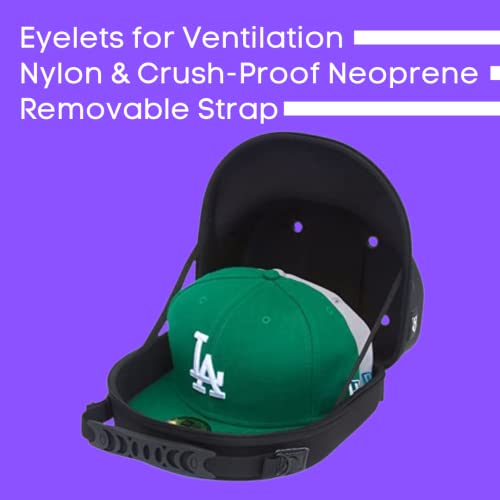 Homiegear Brand Carrier Case - 2 Hats, Caps, Snap Back, Fitted (Black) #TOP2