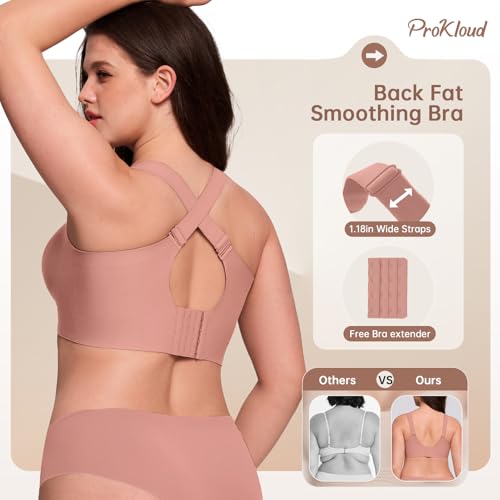 Image of ProKloud Jelly Bras for Women No Underwire Wireless Bra with Support and Lift Full Coverage Plus Size Comfy Seamless Bra