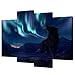 VVOVV Wall Decor - Northern Lights Canvas Print Wolf Under Aurora Polaris Wall Art Landscape Picture Moutain Paintings Home Decor Contemporary Artwork